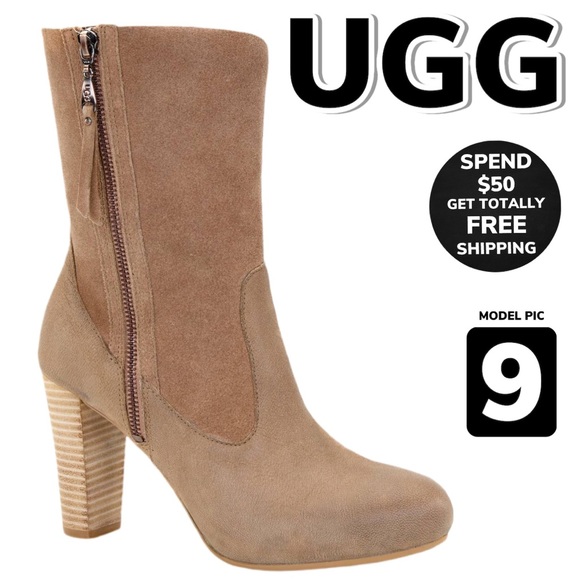 shearling heeled boots